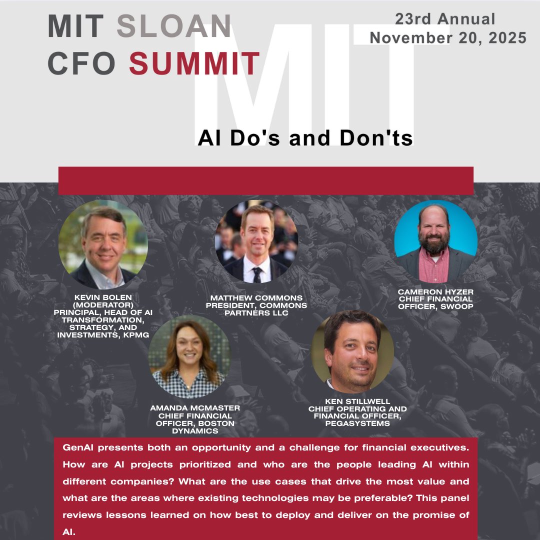 MIT CFO Summit tweet media