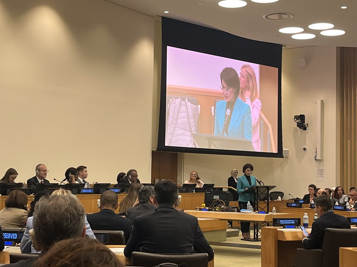 KazakhPM_UNOG's tweet image. #UNGA78 event on #PHC opened with 🇰🇿Minister Alnazarova delivering a message from President Tokayev. Minister invited Member States &amp;amp; international organizations to join and support the Global Coalition on PHC. Event attended by @DrTedros, @hans_kluge &amp;amp; high-level dignitaries.