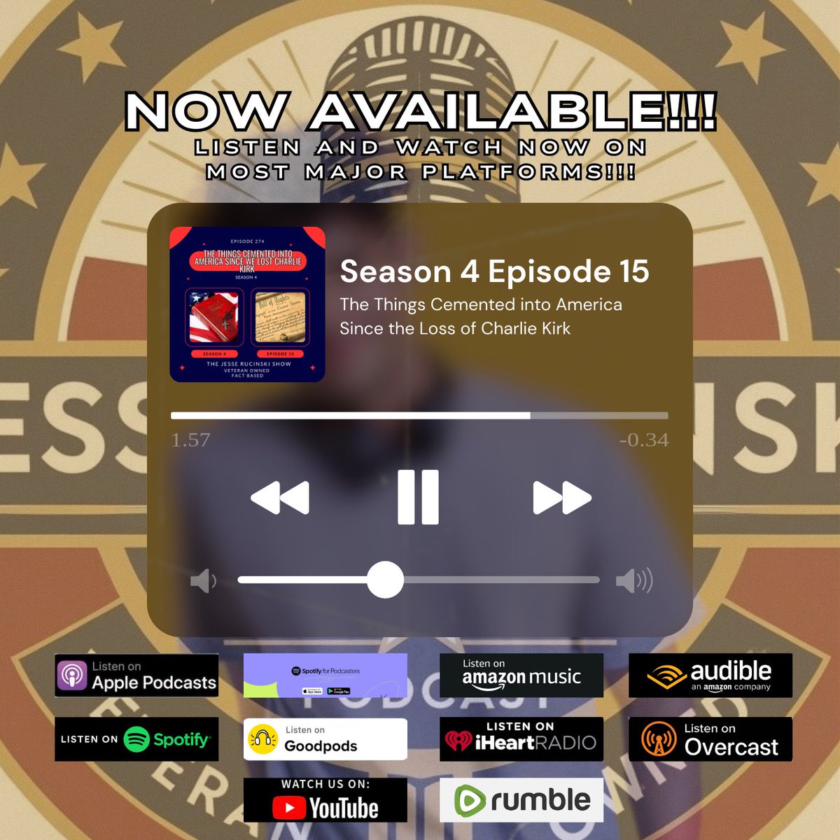 New episode of The <a href="/JRucinskiShow/">The Jesse Rucinski Show</a> out now.

podcasts.apple.com/us/podcast/the…

open.spotify.com/episode/4IR2cj…

open.spotify.com/episode/4IR2cj…

go.goodpods.com/yDhdnS

music.amazon.com/podcasts/043ec…

iheart.com/podcast/269-th…

audible.com/pd/B0FS1KJ81M?…

overcast.fm/+AAxFkpTGysE

#PodcastCommunity #new #CharlieKirk