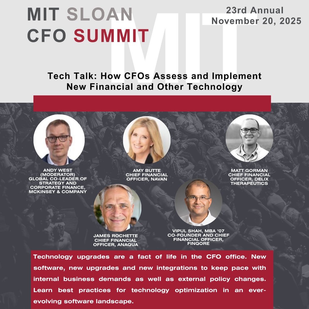 MIT CFO Summit tweet media