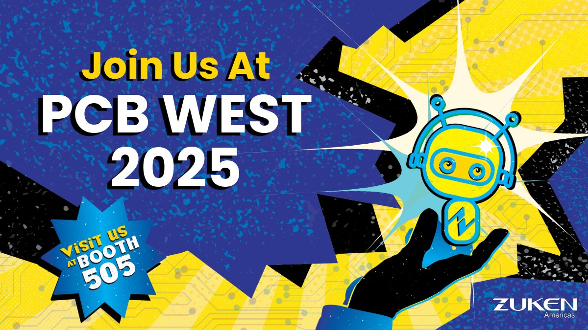 ZukenAmericas's tweet image. 🎉 Zuken is heading back to #PCBWest2025 in Santa Clara, CA! Join us next week on Oct. 1 @ booth #505 to see tools like CR-8000 in action &amp;amp; learn how we’re streamlining PCB &amp;amp; electrical design. Register today! okt.to/ZWQJHX 

#AIPR #CR8000