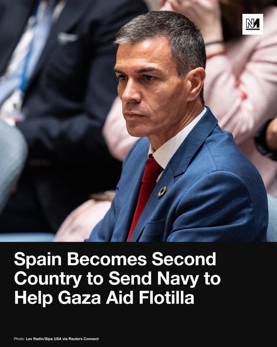 İtalya Başbakanı Meloni'den sonra İspanya Başbakanı Pedro Sanchez de Sumud Filosu'na eşlik etmek üzere Gazze’ye bir savaş gemisi yolluyor…

İşin rengi, boyutları değişecek inşallah…

Viva Espana!
Viva Sanchez!

#GlobalSumudFlotilla #SumudForGaza #FreePalestine