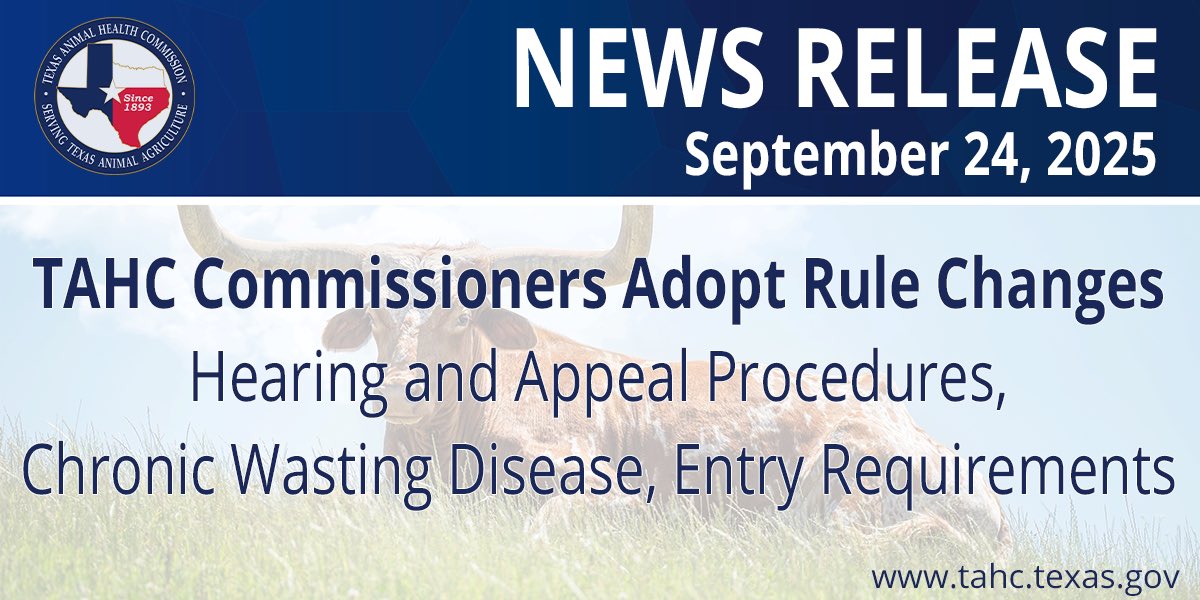 Texas Animal Health Commission tweet media