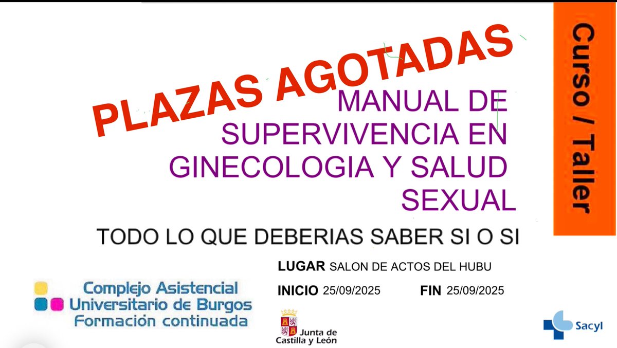Manual de supervivencia en ginecología y salud sexual (Todo lo que deberías saber sí o sí)
25 septiembre 2025
HUBU. Burgos.
#Ginecología #SaludSexual #Burgos #HUBU