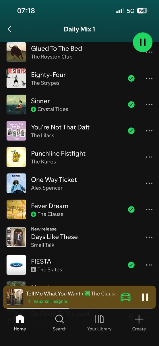 Bloody hell I’ve got a good taste in music 😮‍💨 🔊 🔥 today’s daily mix 🤩