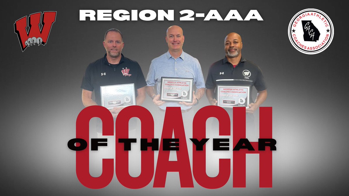 We want to recognize our spring coaches for their <a href="/GACACoaches/">Georgia Athletic Coaches Association</a> recognition as Region Coach of the year. Sean Estep - Girls Soccer,  Scott Schmitt - Boys Soccer, Nolan Wallace - Girls Track/Field. Congratulations!
#TheWildcatWay