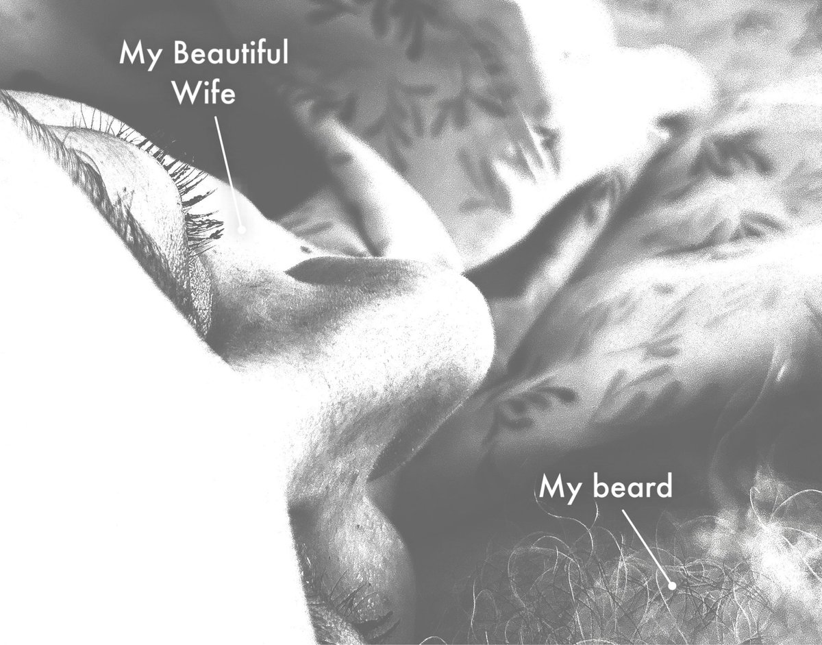 More about this photo. Notice the irregularities in the hair and makeup stuck in her eyelashes. It’s not A.I. created, it’s a photograph. When you wake up and look down to see your wife snuggled up against you with her head on your chest, you know you are blessed with love, every