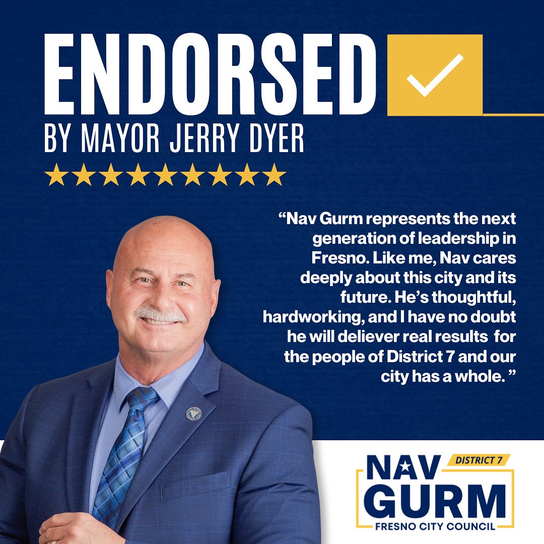 ngurm_'s tweet image. Big News! We are excited to share that Mayor Jerry Dyer has officially endorsed our campaign for Fresno City Council! His leadership over the past five years has elevated our city. 

I am eager to learn from him and work with him to address key issues facing District 7’s…