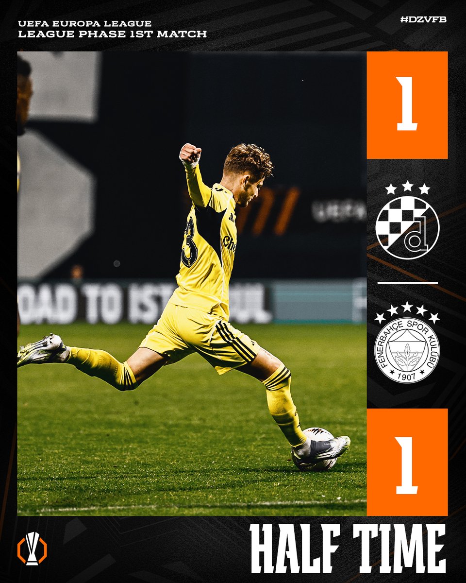 İlk yarı sonucu: Dinamo Zagreb 1-1 Fenerbahçe

#UEL #DZvFB