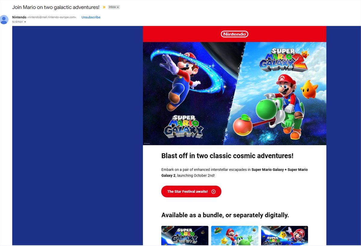 Nintendo sending me ads for games but not revealing whether it's for Switch 2 only or if it's for Switch too