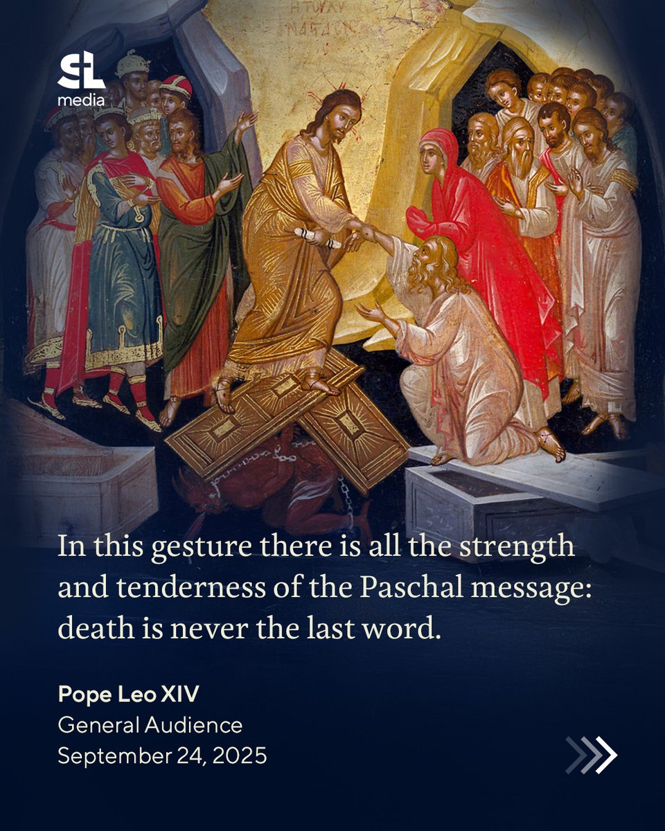 saltandlighttv's tweet photo. In his weekly General Audience, Pope Leo XIV reflected on Jesus' descent to the dead on Holy Saturday. ๐ท
You can read his address here: https://t.co/2xPbzZ2ngR
#LeoXIV #HolySaturday #HarrowingOfHell #SLMedia https://t.co/HXO54O7YKW