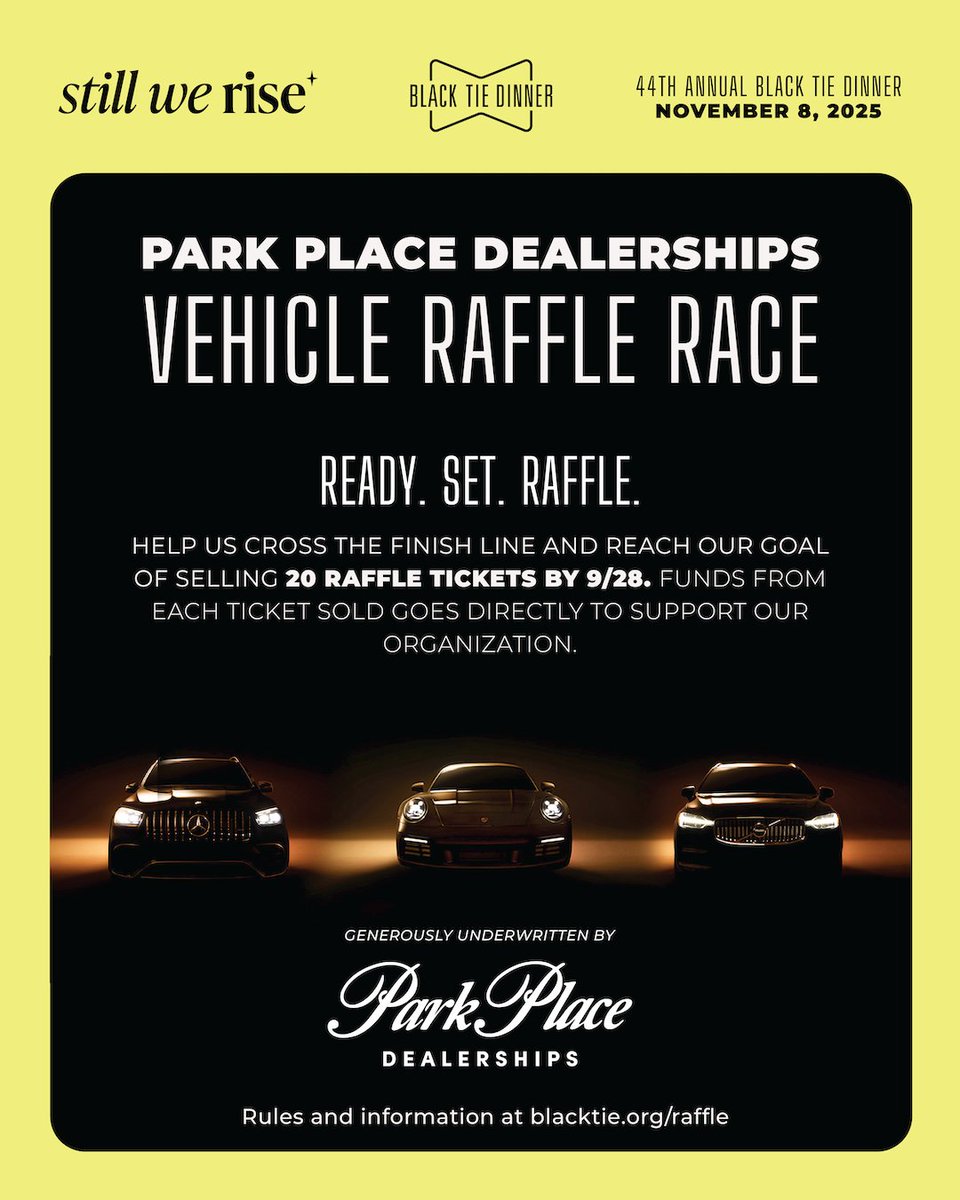 helpcentertx's tweet image. HELP us cross the Finish Line and Purchase a Vehicle Raffle Ticket!

Click the link below - Select HELP Center and then complete your purchase!
bit.ly/4nR9Fra