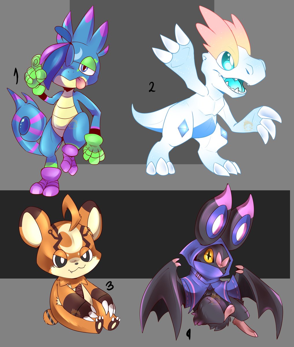 pikachim221's tweet photo. 1.#drizzlie #gekkomon #geckomon - 40$
2.#agumon #yukiagumon #yuki #amaura #shiny -40$
3.#teddiursa #pristimon #panda #redpanda #bear -40$
4.#chiropomon #bat #noibat -40$
PAYPAL OPEN
#PAYPAL #OPEN #digimon #hybrid #adopt #adoptable #pokemon #fusion #fuzemon #fakemon #adopts https://t.co/1RiXD5WgfW