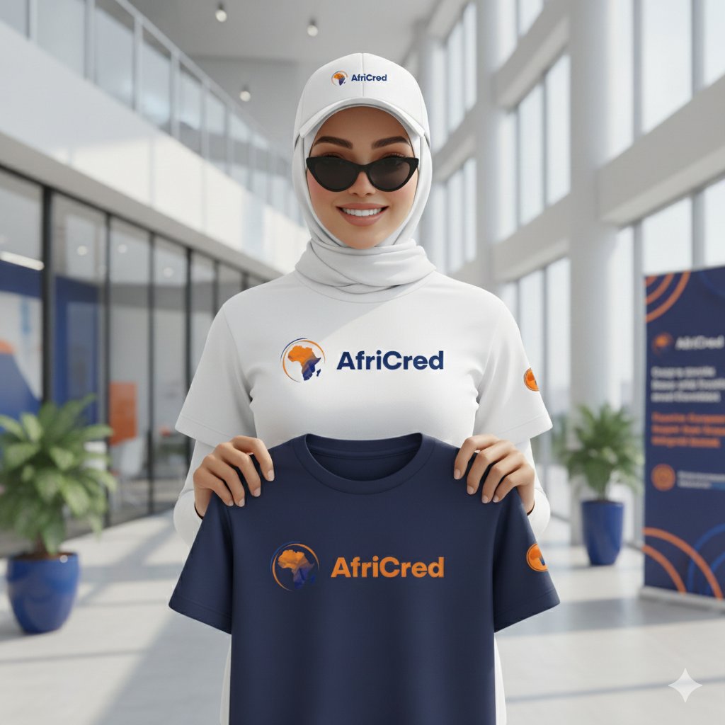 Lady_Aysher's tweet image. Joining the AfriCred T-shirt Contest! 🤍💙🧡

Here’s my design, white @africredapp tee in action while showcasing the navy-blue variant.
Excited to make @africredapp fashion iconic.

#AfriCredFashion #TShirtContest @africredapp