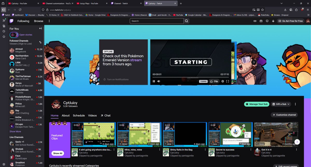 For the first time since starting my twitch channel, i've changed my PFP and banner