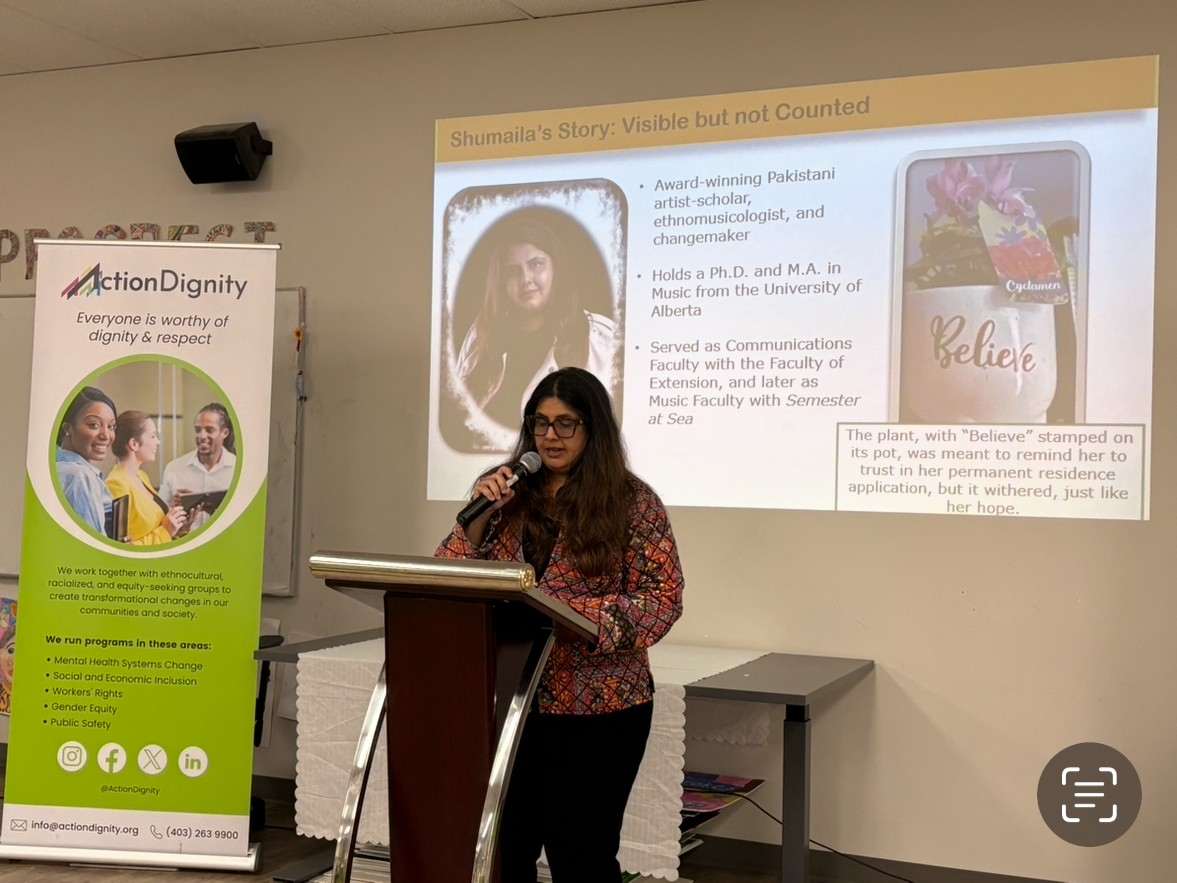 actiondignity's tweet image. ✨It was a thought-provoking evening yesterday at our Labour Day Celebration event - Echoes of Equity: Stories from Racialized Workers. We were deeply touched by the powerful stories shared by three courageous workers about their lived experiences. 
#WorkersRights #equityforall