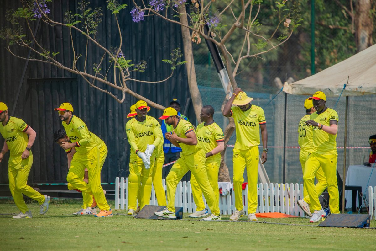 Uganda Cricket Association (@cricketuganda) on Twitter photo 🦅 HATTRICK HERO!
Joseph Baguma’s magical 🎩 spell of 4/18 — including a hat-trick — fired Uganda to a morale-boosting 7-wicket win vs <a href="/cricketmalawi/">Cricket Malawi</a> in our final warm-up 💪🏽
Runs for Raghav Dhawan (45*) added extra confidence ahead of Friday’s tournament opener vs <a href="/ZimCricketv/">Zimbabwe Cricket</a> 🦅 HATTRICK HERO!
Joseph Baguma’s magical 🎩 spell of 4/18 — including a hat-trick — fired Uganda to a morale-boosting 7-wicket win vs <a href="/cricketmalawi/">Cricket Malawi</a> in our final warm-up 💪🏽
Runs for Raghav Dhawan (45*) added extra confidence ahead of Friday’s tournament opener vs <a href="/ZimCricketv/">Zimbabwe Cricket</a>