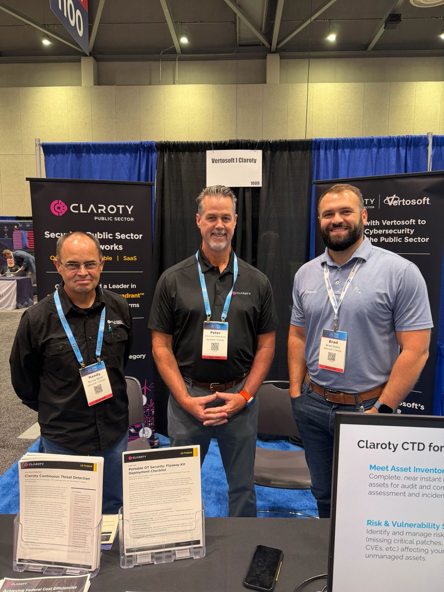 Vertosoft's tweet image. Our team is at the National Cyber Summit alongside our partner, @Claroty, in Huntsville, Alabama. Be sure to stop by our booth (#1009) to check out Claroty&apos;s cyber-physical systems protection platform. #NationalCyberSummit #Claroty #Vertosoft #Cybersecurity