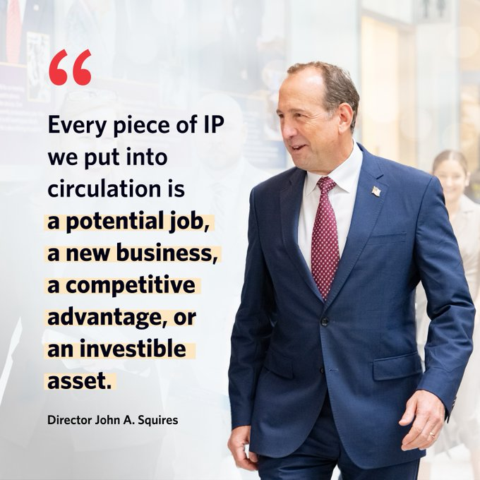 PatentPoints (@patentpoints) on Twitter photo “From #crypto and #AI, to quantum computing and diagnostics ... Who knows what tomorrow will bring? What I do know is that these are applied and #patent-eligible technologies driving the frontiers of knowledge” - #USPTO Director Squires🚀🚀🚀
#Entrepreneurship #IP #Patent <a href="/uspto/">USPTO</a> “From #crypto and #AI, to quantum computing and diagnostics ... Who knows what tomorrow will bring? What I do know is that these are applied and #patent-eligible technologies driving the frontiers of knowledge” - #USPTO Director Squires🚀🚀🚀
#Entrepreneurship #IP #Patent <a href="/uspto/">USPTO</a>
