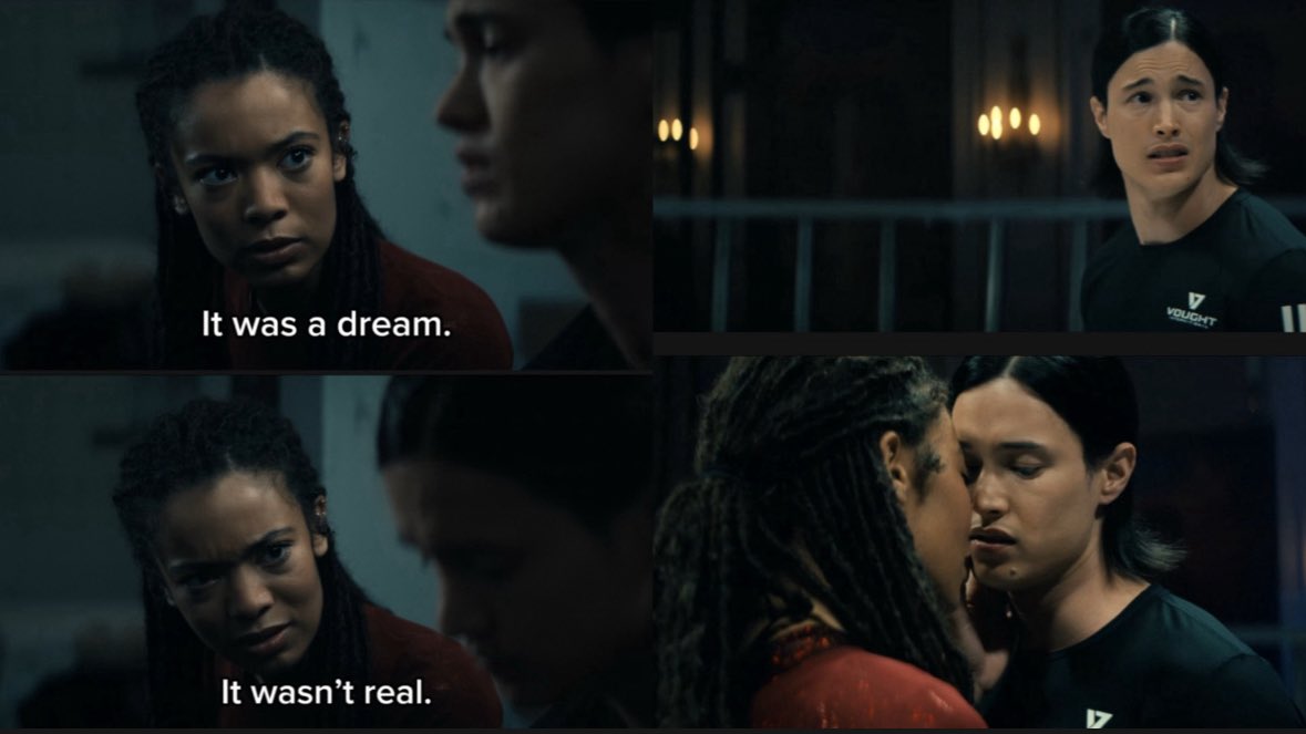 Marie also deals with nightmares and anxiety. She knows what it feels like That’s why in that ring, she realizes nothing else matters but helping Jordan. She’s been there too. That’s why their connection is so strong, not just attraction, they share the same kind of wounds #GenV