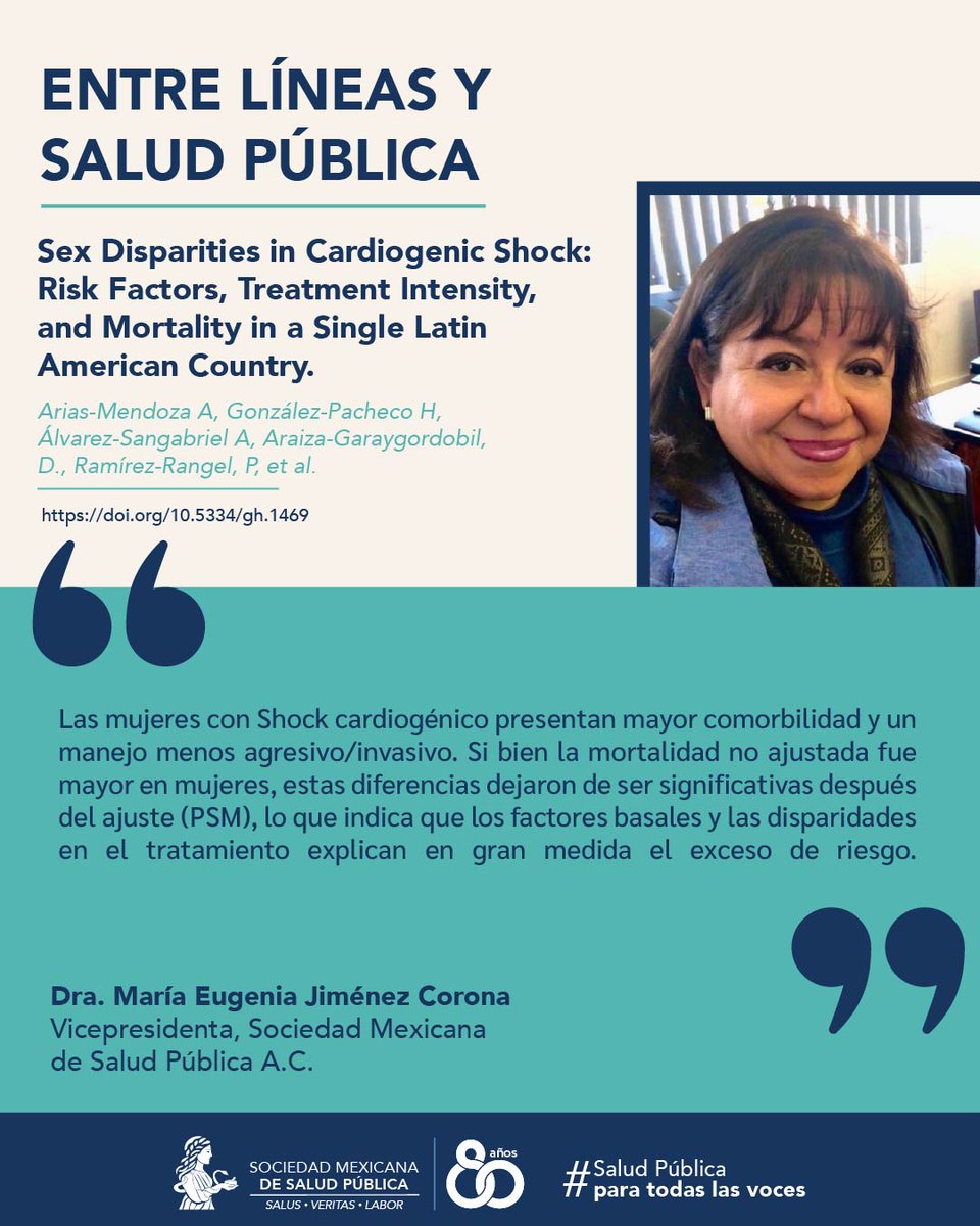 📚 "Entre Líneas y Salud Pública"

En esta segunda entrega, la Dra. María Eugenia Jiménez Corona, Vicepresidenta de nuestra Sociedad, nos comparte el siguiente artículo.

Disponible en: smsp.org.mx/entre-lineas.h…