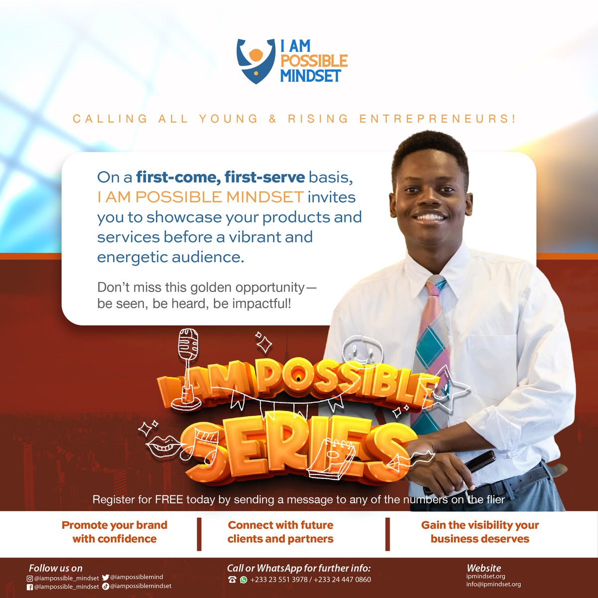 iampossiblemind's tweet photo. Register for FREE 

Be a part of a #generationofpossibilities 

An I AM POSSIBLE MINDSET Initiative 

#YoungBoldPossible #youthempowerment #ideas #IAmPossibleMindset #iampossibleseries #Dembele #TheycalllHimOG #BallonDor #PradaSS26 https://t.co/24mPi1Cvs4