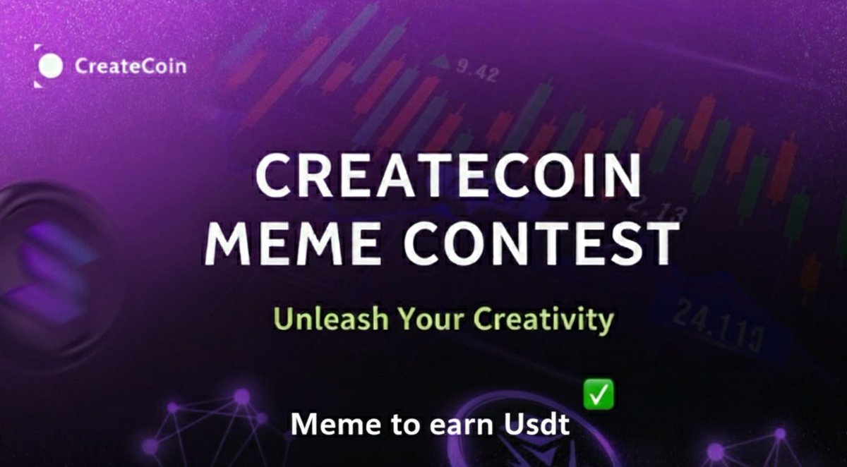createcoin_io's tweet image. CreateCoin Meme Contest 

🎁 Reward: Usdt + community spotlight
⏳ Sept 24 – Oct 14, 2025

How to Join:
➠ Follow @createcoin00, Like &amp;amp; Tag 3 friends
➠Join our Discord: discord.gg/n6NJbRep
➠Create your meme &amp;amp; drop it in
 # meme-contest  on Discord

#MemeContest #Createcon