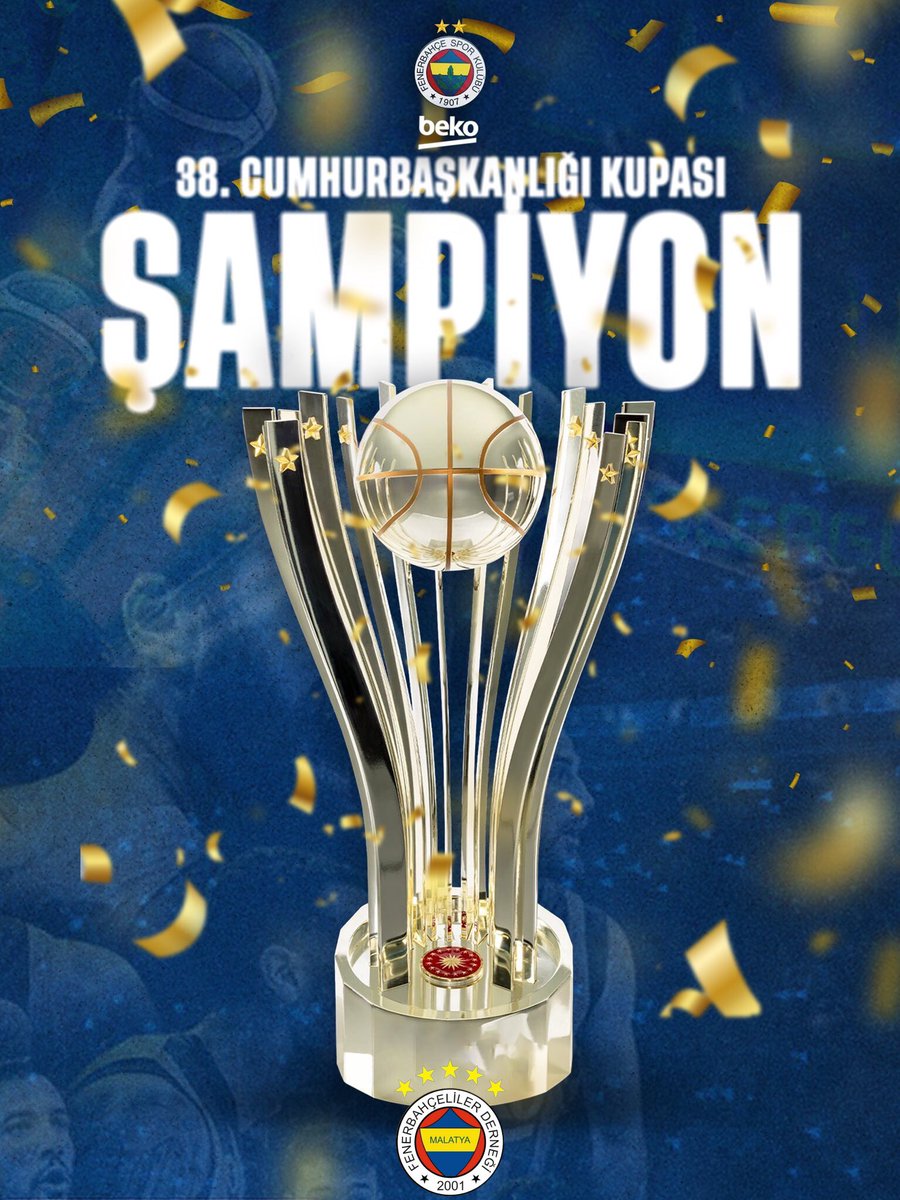 🏆 Nerede bir kupa var. Orada #fenerbahçe var. Tebrikler Fenerbahçe Beko! Cumhurbaşkanlığı Kupası, 8. kez ait olduğu yerde. 💛💙 #yaşafenerbahçe #heryerdeseninle #bizfenerbahçeyiz #çünküfenerbahçeliyiz #kalplerberaber #sarılacivert #fenerbahçeaşktır #fenerbahçeyıkılmaz #türkiye