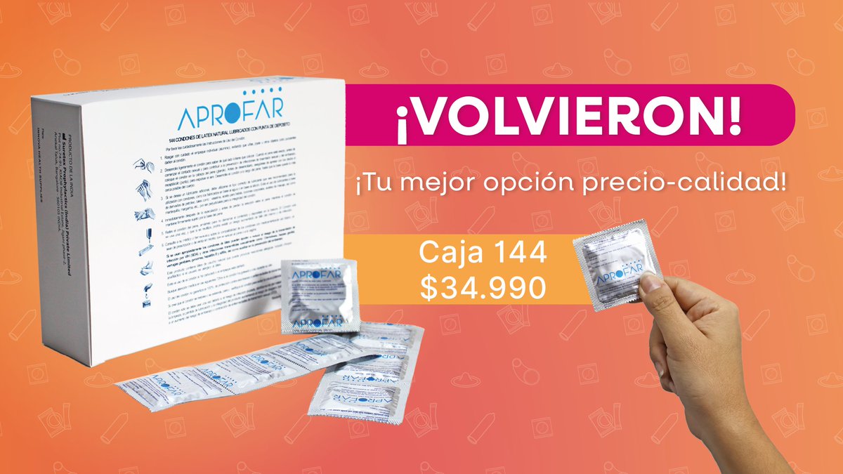 ¡Caja de 144 #preservativos! ✨💊

Haz tu compra en nuestra #FarmaciaTuDecisión (Román Díaz 445, Providencia) o de manera online en farmaciatudecision.cl 📲

#APROFA #Farmacia #Salud #Condones #Calidad #Chile