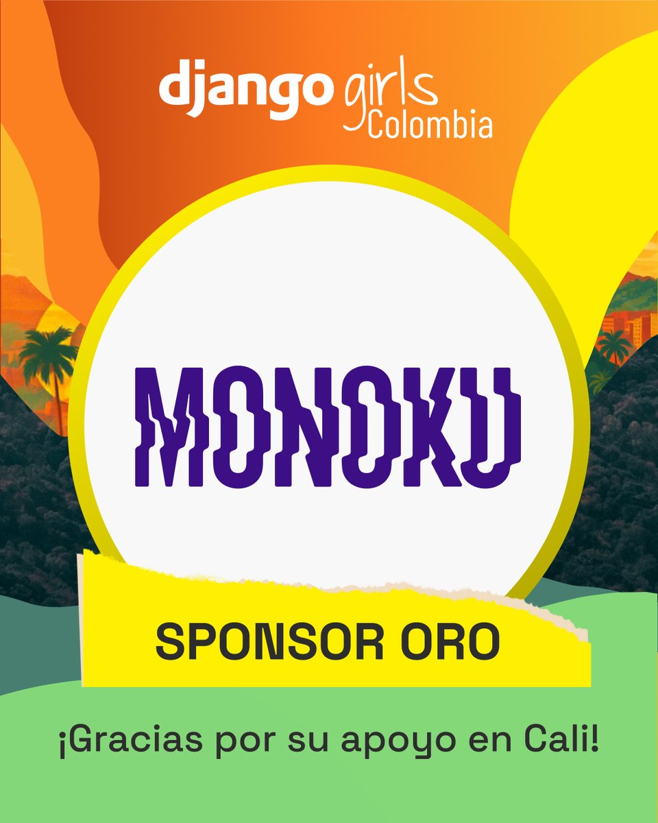 DjangoGirls Colombia (@djangogirlsco) on Twitter photo ✨ ¡Gracias a nuestro patrocinador Oro <a href="/monok/">Mónok Ervin</a>! ✨
Nos llena de alegría contar con el respaldo de organizaciones que le apuestan a la educación, la inclusión y la tecnología como motores de cambio. 💻🧡
🔗 Sitio web: monoku.com
#DjangoGirls #Python #CaliEsCali ✨ ¡Gracias a nuestro patrocinador Oro <a href="/monok/">Mónok Ervin</a>! ✨
Nos llena de alegría contar con el respaldo de organizaciones que le apuestan a la educación, la inclusión y la tecnología como motores de cambio. 💻🧡
🔗 Sitio web: monoku.com
#DjangoGirls #Python #CaliEsCali