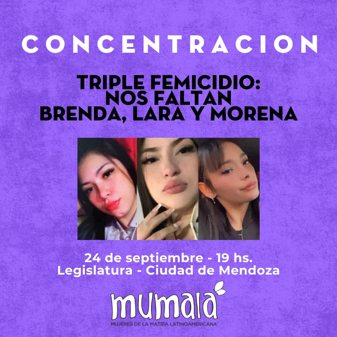 Las mataron! 15 y 20 años tenían.
Las mató la desigualdad del sistema, el Gobierno Nacional que desmanteló las políticas de prevención de las Violencias, las mató la exclusión y la ausencia de posibilidades.
BASTA DE FEMICIDIOS.
Justicia ✊️💜
