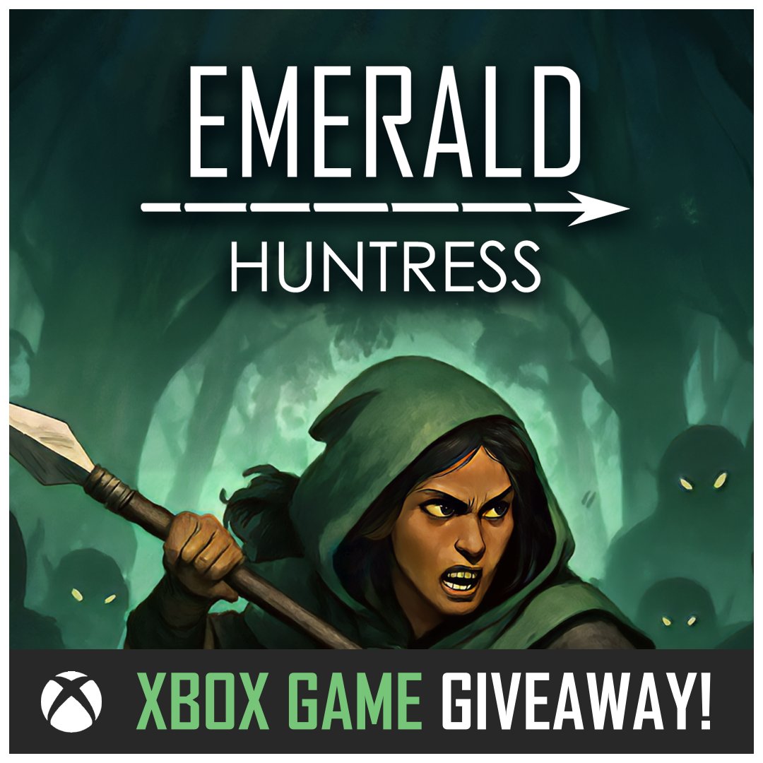 Emerald Huntress is now on #Xbox  and the #MicrosoftStore! We're giving away a copy!🎉 
🤔How to participate:   
✅Follow us, retweet and like this post.
🎊For every 25 retweets, another winner!    
Valid from 09/24/25 to 10/01/25.        
#Xbox #GIVEAWAY