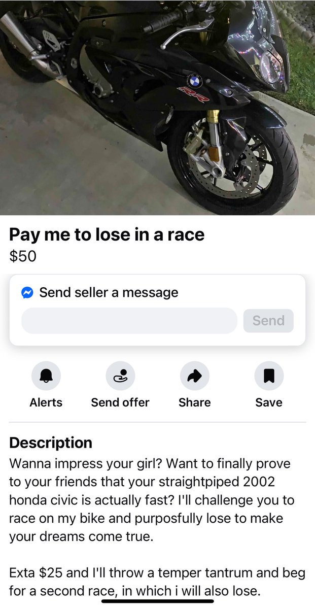 Offering a service on Facebook Marketplace.