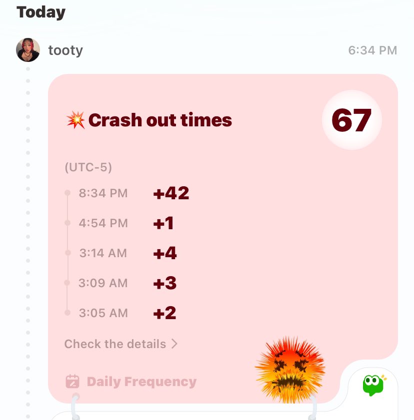 she keeps crashing out help