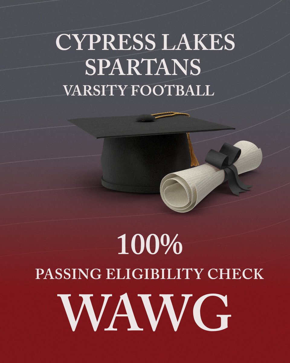 Succeed in the classroom and on the field. <a href="/lakes_athletics/">Cypress Lakes Athletics</a> #WAWG