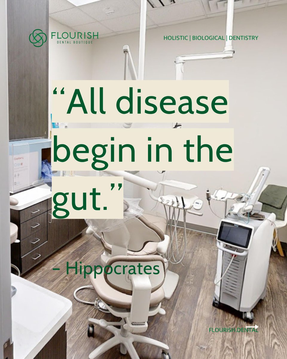 DentalFlourish's tweet image. Read the article at flourish.dental/blog, where Dr. Engram goes in depth into to your gut health and how it&apos;s connected to your oral health.

469.676.2777

#BiohackingHealth #GutBrainConnection #OralMicrobiome #FunctionalMedicine #HolisticHealing