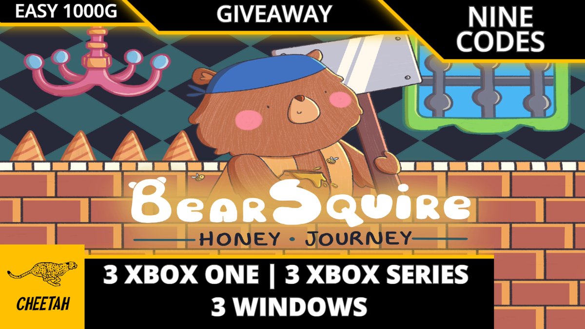 CheetahsGuides's tweet photo. 🚨 #Giveaway 🚨
We're giving away NINE keys for Bear Squire Honey Journey

To Enter:
1. Follow Me
2. Retweet 
3. (Optional) Increase your chances by commenting on my Walkthrough below ⬇️
https://t.co/37SVk1U3N0

Comment Preferred Platform
Winners Announced 9/30/25 🎁 https://t.co/jngZXUVek7
