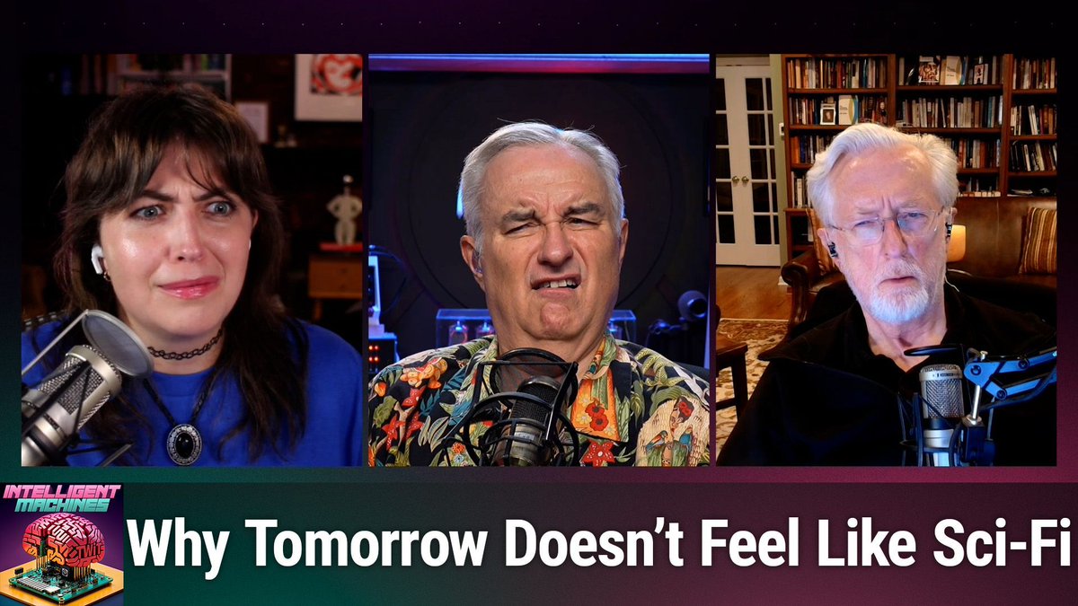 TWiT's tweet image. 🤖 On Intelligent Machines 837, Leo Laporte, Paris Martineau &amp;amp; Jeff Jarvis talk with Nick Foster, author of Could Should Might Don’t.
🎥 Clip: youtu.be/4miZ8C0P5HM

Full ep: twit.tv/im/837
 #AI #TechPodcast