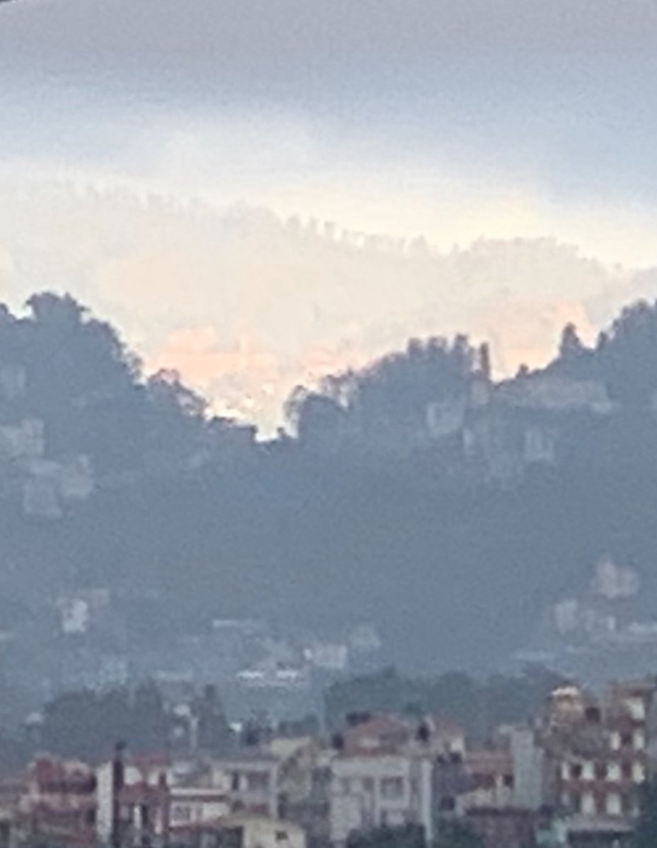 What a contrasting scene east &amp; west of Tokha in the morning!