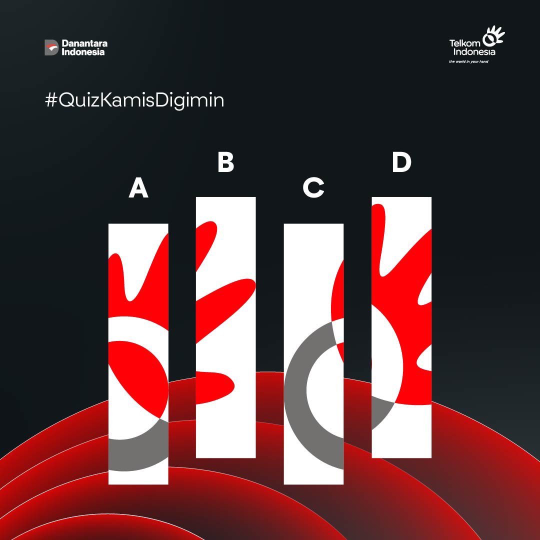 #SobatTelkom, ada yang mau hadiah saldo LinkAja senilai total Rp500,000 untuk 5 pemenang?

Jawab pertanyaan minggu ini: Urutkan potongan gambar (A, B, C, D) agar membentuk logo Telkom Indonesia yang utuh ya!

Jangan lupa ikuti persyaratan berikut ya:
1.⁠ ⁠Ikuti akun resmi