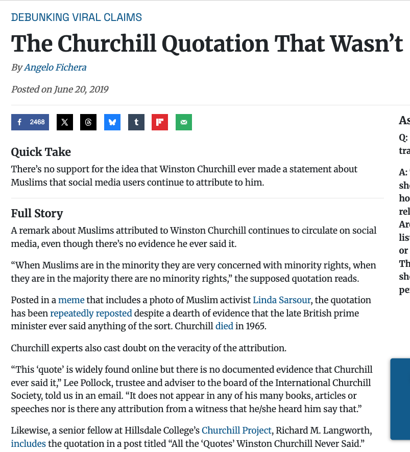 sheet_world's tweet photo. @2_davos @elonmusk Churchill never said that. https://t.co/ekzUxWnoNk