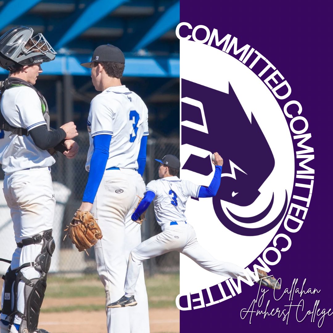 CAP IS OFF THE BOARD! Congrats to Senior RHP Ty Callahan on his commitment to Amherst College! Ty was a captain as a Junior and likely will be again. Look for him to lead this young Patriot roster this year! <a href="/TyCallahan26/">Ty Callahan</a>