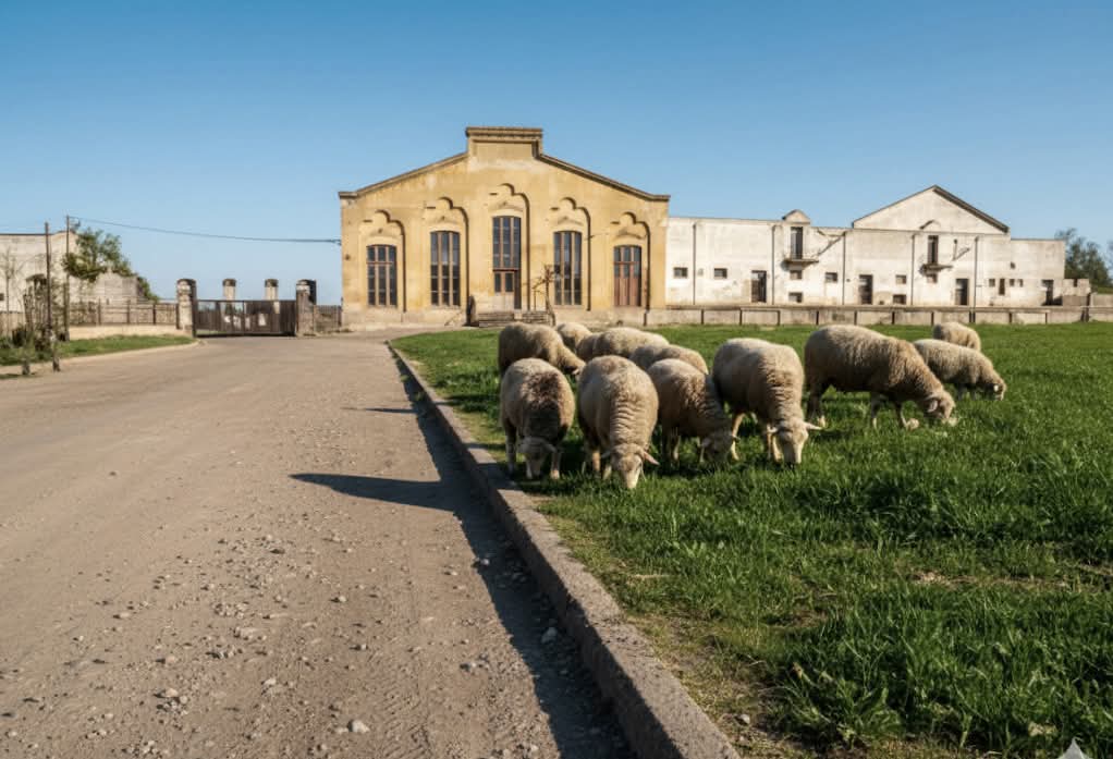 Calle O'Higgins, casi Chile #bahiablanca. Ovejas pastando en la manzana donde en 1942 el club <a href="/Olimpo_Oficial/">Club Olimpo</a> inaguró su estadio. Pasto aurinegro. <a href="/AlfredoDagna/">@AlfredoDagna</a> <a href="/OlimpoStats/">Estadísticas Olimpo</a>