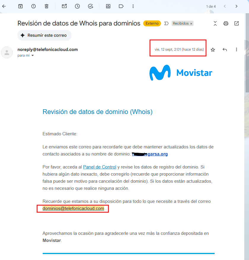 diegofmarinm's tweet image. Delicado el accionar de @MovistarCo y @Telefonica, donde sin avisar, dejan de prestar un servicio #TuWeb y los dominios que tenías hospedados, desaparecen.

#NoAvisan y lo peor, #secuetran tu dominio, porque no lo puedes TRANSFERIR y te dejan sin Correos Corporativos.  #Cuidado