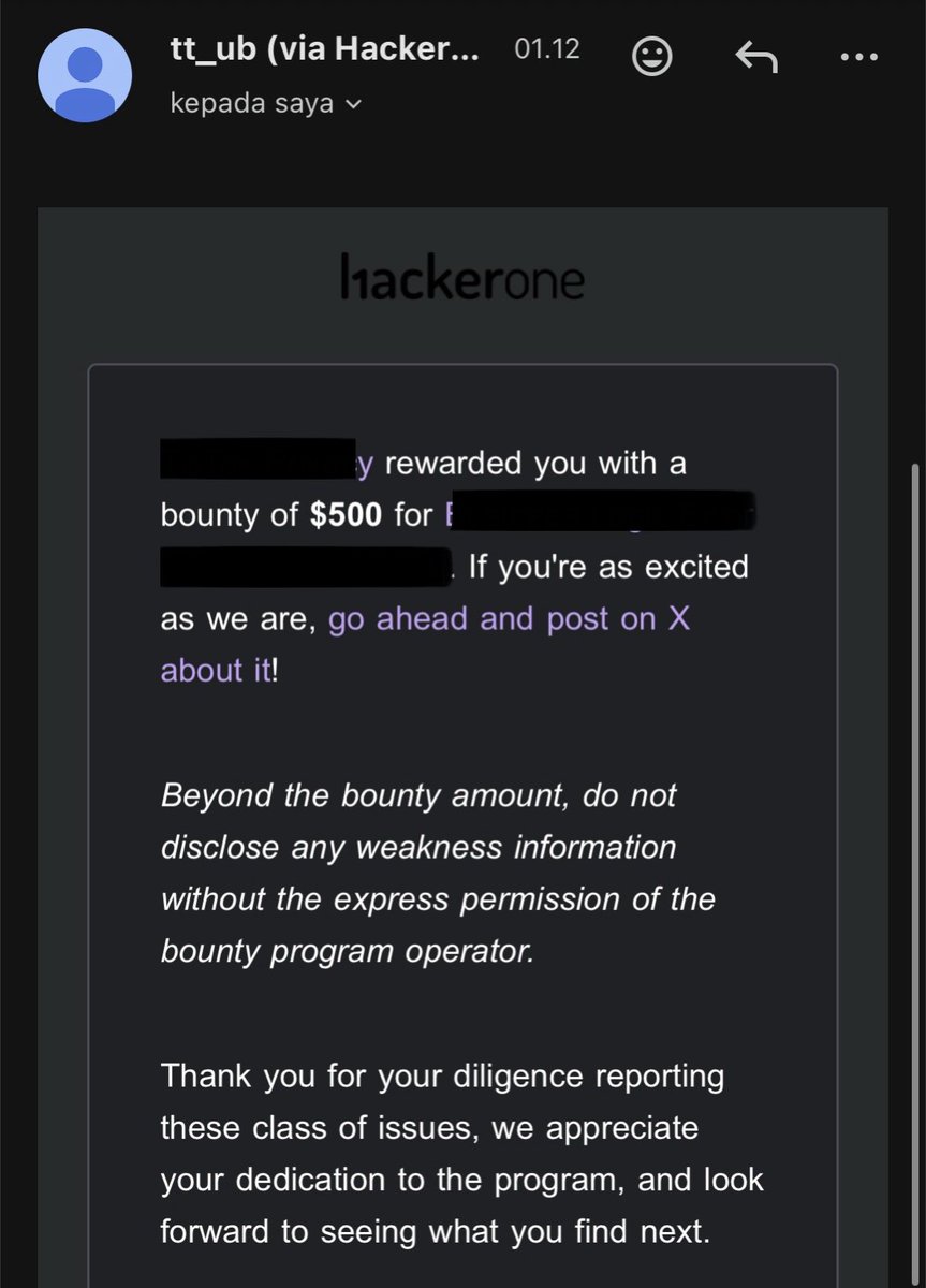 w_n1rmala's tweet image. class issues they said😂, allhamdulillah👍

#bugbounty
#hackerone