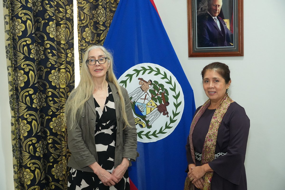 NZinCaribbean's tweet photo. While in Belize, High Commissioner Te Puni presented letters of credentials to Governor-General Dame Froyla Tzalam. https://t.co/WahKWs6wMn