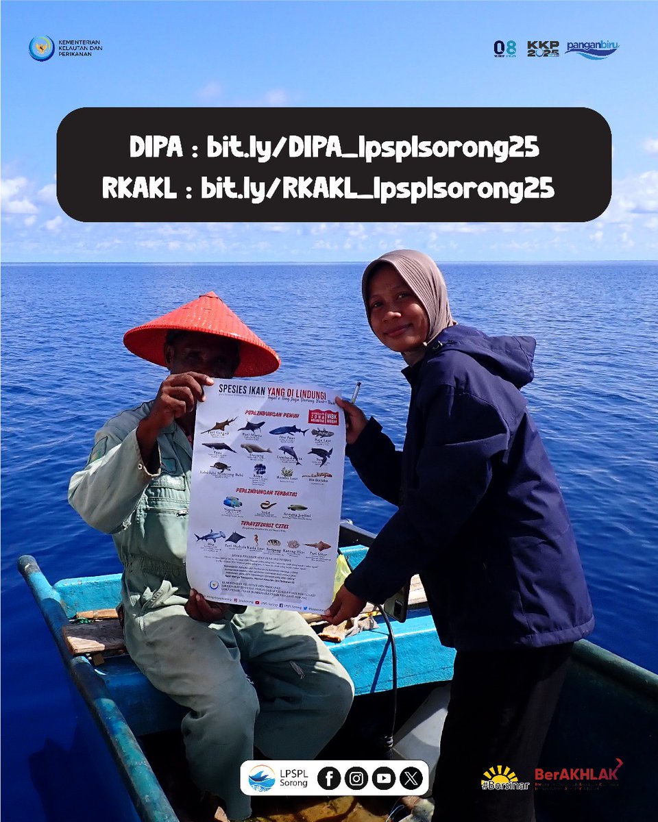 Apa saja sih kegiatan yang ada di LPSPL Sorong TA 2025 #SahabatBahari? Yuk intip dokumen RKAKL &amp; DIPA TA 2025 kami
#ZonaIntegritasWBKWBBM #PanganBiru #2025KKPRisetTogether #EkonomiBiru #BerAkhlak 
#BijakMengelolaLaut #KKPGOID  #DitjenPKRL #DJPKRL #TimurBersinar