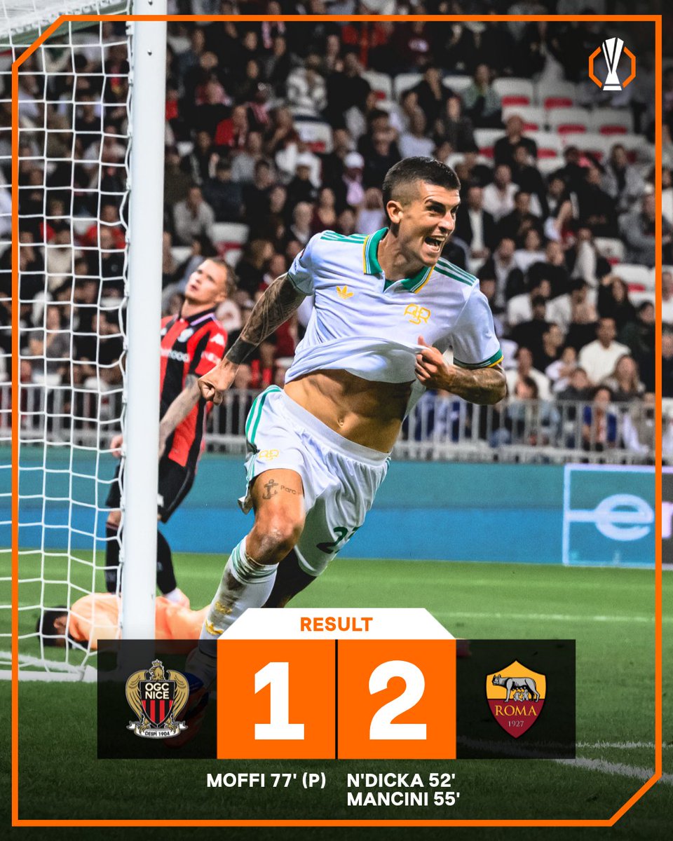 EuropaLeague's tweet photo. Roma start their #UEL campaign with a win 🤝 https://t.co/Wo6FFxgtDo