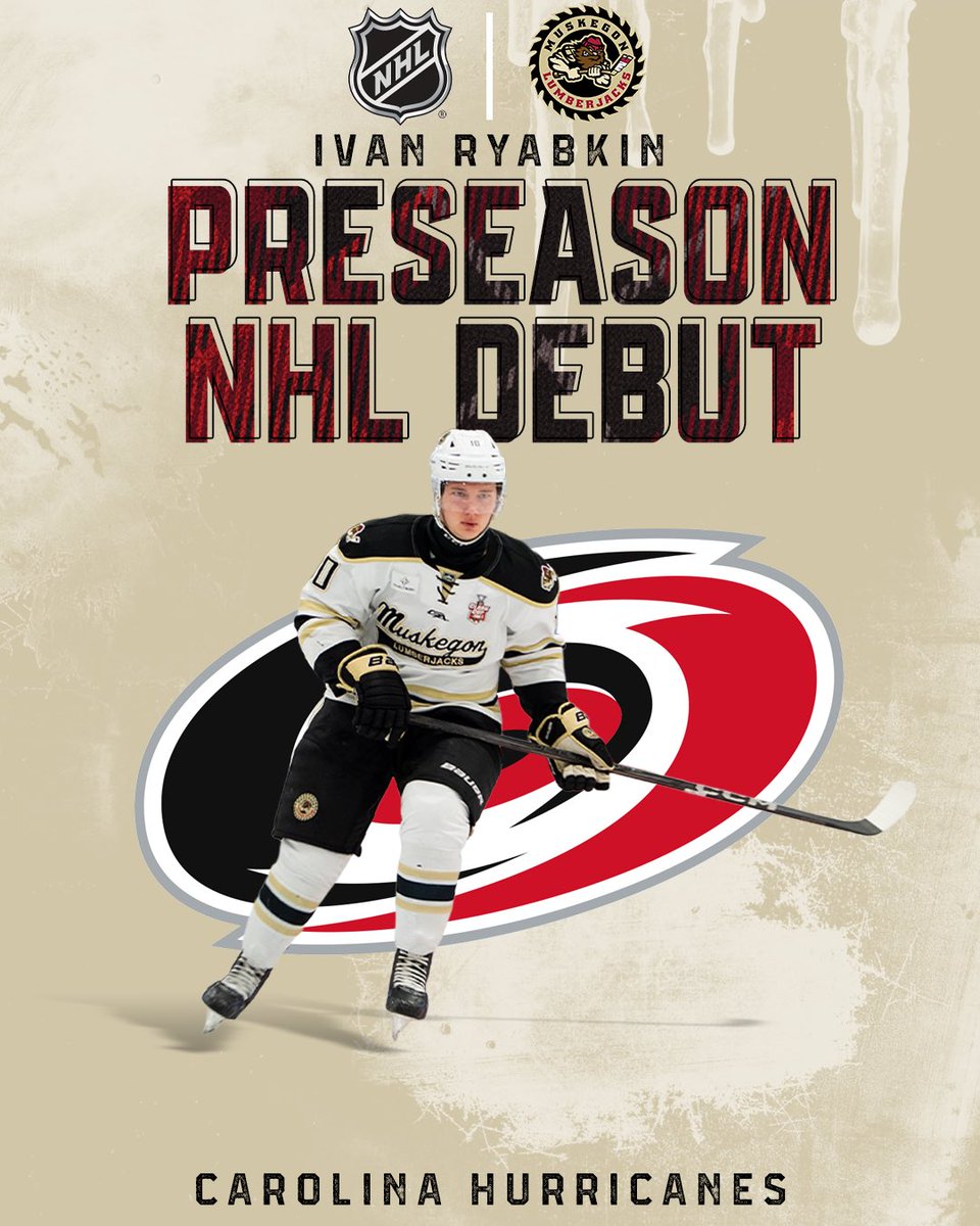 MuskegonJacks's tweet image. Congratulations to #JacksAlum Ivan Ryabkin on making his NHL Preseason Debut this afternoon with the Carolina Hurricanes!

#ChopChop | #GetJACKD | #MKG | #NHL | #Debut