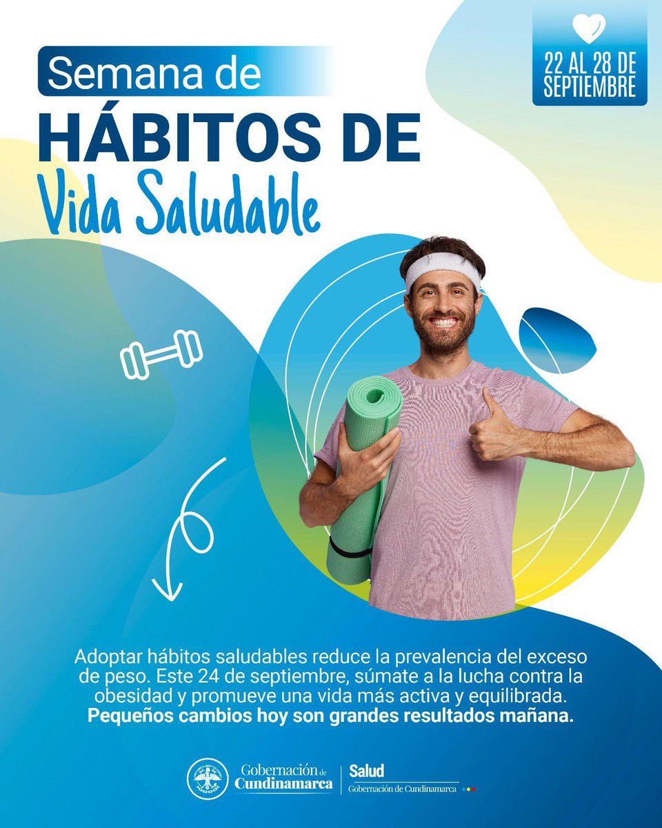 SecSaludCundi's tweet image. #HábitosDeVidaSaludable

Cada elección consciente que hagas hoy será un regalo para tu bienestar mañana. 🚶

#ActivaTuVida